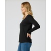 image:image4 Pack Womens Long Sleeve Cotton V Neck Tshirts Basic Tees Tops UndershirtSet 8