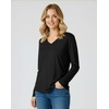 image:image4 Pack Womens Long Sleeve Cotton V Neck Tshirts Basic Tees Tops UndershirtSet 9