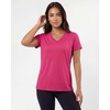 image:image5 Pack Womens V Neck Tshirts Short Sleeve Dry Fit Workout Tops Tees ShirtsSolid Black  Charcoal  Solid Bright White  Solid Raspberry Sorbet  Solid Fragrant Lilac