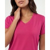 image:image5 Pack Womens V Neck Tshirts Short Sleeve Dry Fit Workout Tops Tees ShirtsSolid Black  Charcoal  Solid Bright White  Solid Raspberry Sorbet  Solid Fragrant Lilac