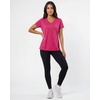 image:image5 Pack Womens V Neck Tshirts Short Sleeve Dry Fit Workout Tops Tees ShirtsSolid Black  Charcoal  Solid Bright White  Solid Raspberry Sorbet  Solid Fragrant Lilac