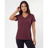 image:image5 Pack Womens V Neck Tshirts Short Sleeve Dry Fit Workout Tops Tees ShirtsSolid Black  Solid Bright White  Charcoal  Burgundy  Solid Elemental Blue