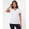 image:image5 Pack Womens V Neck Tshirts Short Sleeve Dry Fit Workout Tops Tees ShirtsSolid Bright White  Solid Bright White  Solid Bright White  Solid Bright White  Solid Bright White