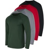 image:image4 Pack Mens Compression Shirts Long Sleeve Undershirts Base Layer Gym TopsSet H