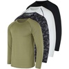 image:image4 Pack Mens Compression Shirts Long Sleeve Undershirts Base Layer Gym TopsSet a