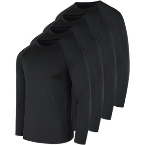 image:image4 Pack Mens Compression Shirts Long Sleeve Undershirts Base Layer Gym TopsSet C