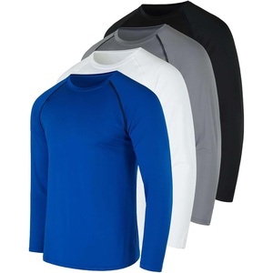 image:image4 Pack Mens Compression Shirts Long Sleeve Undershirts Base Layer Gym TopsSet D