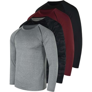 image:image4 Pack Mens Compression Shirts Long Sleeve Undershirts Base Layer Gym TopsSet E