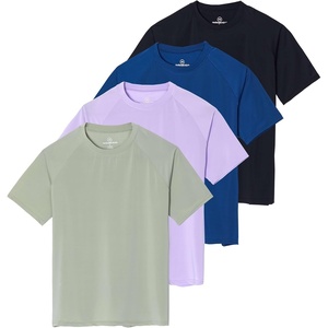 image:image4 Pack Womens Rash Guard Short Sleeve Swim Shirts Athletic Swimming TopsSet 2