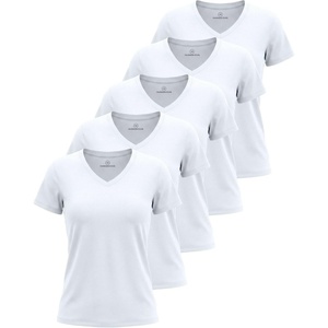 image:image5 Pack Womens V Neck Tshirts Short Sleeve Dry Fit Workout Tops Tees ShirtsSolid Bright White  Solid Bright White  Solid Bright White  Solid Bright White  Solid Bright White