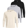 image:image3 Pack Mens Rash Guard Hoodie Long Sleeve Shirts Sun Swim Fishing SportsSet 8