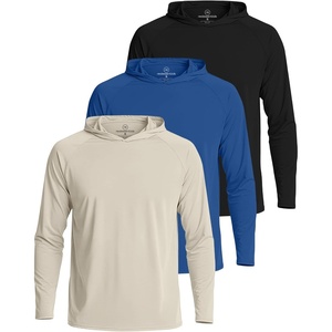 image:image3 Pack Mens Rash Guard Hoodie Long Sleeve Shirts Sun Swim Fishing SportsSet 2