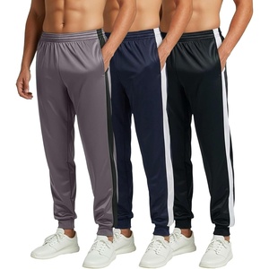 image:image3 Pack Mens Tricot Joggers Athletic Sweatpants Workout Track Pants PocketsSet F