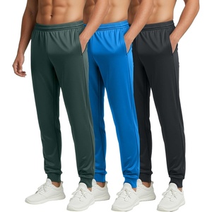image:image3 Pack Mens Tricot Joggers Athletic Sweatpants Workout Track Pants PocketsSet G