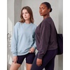 image:image3 Pack Womens Fleece Oversized Baggy Crewneck Sweatshirt Pullover SweaterSolid Black  Solid Plum Perfect  Solid Ballad Blue