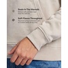 image:imageReal Essentials Ladies LS Fleece Half Zip Pullover SweatshirtSolid Black  Grey Heather