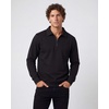 image:image2 Pack Mens Fleece Quarter Zip Sweatshirt Sweater Collared Long Sleeve TopSolid Black  Solid Black