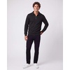 image:image2 Pack Mens Fleece Quarter Zip Sweatshirt Sweater Collared Long Sleeve TopSolid Black  Solid Black