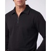 image:image2 Pack Mens Fleece Quarter Zip Sweatshirt Sweater Collared Long Sleeve TopSolid Black  Solid Black