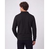 image:image2 Pack Mens Fleece Quarter Zip Sweatshirt Sweater Collared Long Sleeve TopSolid Black  Solid Black