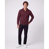image:image2 Pack Mens Fleece Quarter Zip Sweatshirt Sweater Collared Long Sleeve TopSolid Burgundy  Grey Heather