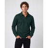 image:image2 Pack Mens Fleece Quarter Zip Sweatshirt Sweater Collared Long Sleeve TopSolid Chocolate Torte  Solid Pine Grove