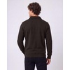 image:image2 Pack Mens Fleece Quarter Zip Sweatshirt Sweater Collared Long Sleeve TopSolid Chocolate Torte  Solid Pine Grove