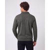image:image2 Pack Mens Fleece Quarter Zip Sweatshirt Sweater Collared Long Sleeve TopSolid Navy Blazer  Charcoal Heather