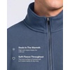image:image2 Pack Mens Fleece Sweatshirt Sweater Half Zip Pullover Long Sleeve CasualSolid Black  Grey Heather