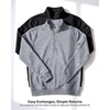 image:image2 Pack Mens Fleece Sweatshirt Sweater Half Zip Pullover Long Sleeve CasualSolid Burgundy  Grey Heather
