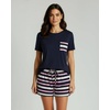 image:image2 Pack Womens Pajama Set Shorts Lounge PJ Short Sleeve Two Piece MatchingSet 9