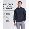 image:image3 Pack Mens Dry Fit Quarter Zip Long Sleeve Athletic Workout Golf ShirtsSet O