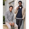 image:image3 Pack Mens Dry Fit Quarter Zip Long Sleeve Athletic Workout Golf ShirtsSet O