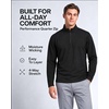 image:image3 Pack Mens Dry Fit Quarter Zip Long Sleeve Athletic Workout Golf ShirtsSet P