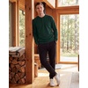 image:image3 Pack Mens Fleece Henley Shirts Long Sleeve Sweatshirt Sweater AthleticSolid Black  Solid Pine Grove  Solid Northern Droplet