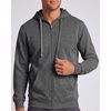 image:image3 Pack Mens Full Zip Up Hoodies Fleece Sweatshirts Jackets Workout ZipperSolid Black  Charcoal Heather  Grey Heather