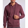 image:image3 Pack Mens Full Zip Up Hoodies Fleece Sweatshirts Jackets Workout ZipperSolid Black  Solid Burgundy  Grey Heather