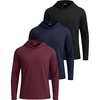 image:image3 Pack Mens Dry Fit Pullover Hoodie Sun Sweatshirts Athletic Gym WorkoutSet 13
