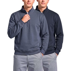 image:image2 Pack Mens Fleece Sweatshirt Sweater Half Zip Pullover Long Sleeve CasualSolid Navy Blazer  Solid Vintage Indigo