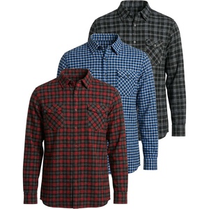 image:image3 Pack Mens Flannel Shirts Long Sleeve Button Up Plaid Down Casual WesternSet 6