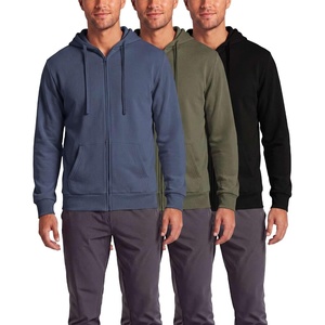 image:image3 Pack Mens Full Zip Up Hoodies Fleece Sweatshirts Jackets Workout ZipperBlack Solid  Solid Olive Night  Solid Vintage Indigo