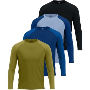 image:image4 Pack Mens Rash Guard Swim Shirts Long Sleeve UPF 50 Sun Protection WaterSet 1