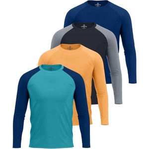 image:image4 Pack Mens Rash Guard Swim Shirts Long Sleeve UPF 50 Sun Protection WaterSet 2