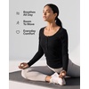 image:image3 Pack Womens Cotton Henley Shirts Long Sleeve Button Tops Casual Work TeesSolid Black  Solid Burgundy  Charcoal Heather