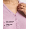 image:image3 Pack Womens Cotton V Neck Henley Shirts Long Sleeve Tops Casual Work TeesSolid Black  Solid Fragrant Lilac  Grey Heather