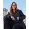 image:image3 Pack Womens Fleece V Neck Sweatshirt Pullover Sweaters Long Sleeve TopSolid Black  Solid Navy Blazer  Charcoal Heather