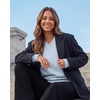 image:image3 Pack Womens Fleece V Neck Sweatshirt Pullover Sweaters Long Sleeve TopSolid Black  Solid Plum Perfect  Solid Ballad Blue