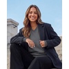 image:image3 Pack Womens Fleece V Neck Sweatshirt Pullover Sweaters Long Sleeve TopSolid Black  Solid Quiet Shade  Grey Heather