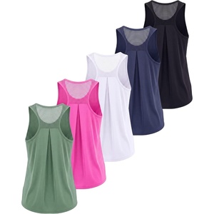 image:image5 Pack Womens Mesh Tank Tops Workout Racerback Loose Athletic Gym Yoga TopSet 1