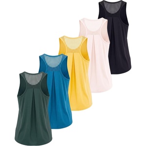 image:image5 Pack Womens Mesh Tank Tops Workout Racerback Loose Athletic Gym Yoga TopSet 2
